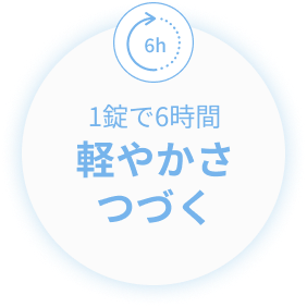1錠で6時間軽やかさ続く